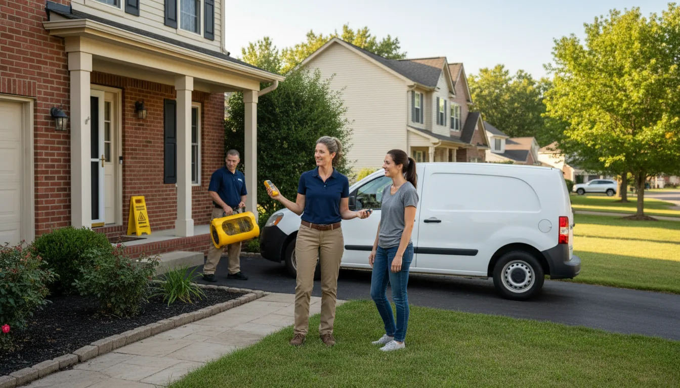 Residential water damage restoration in Tullos, LA